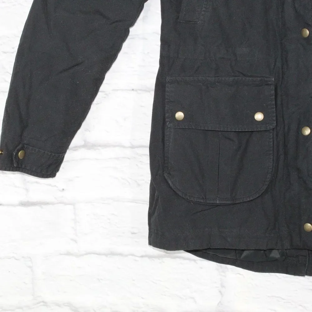 LL BEAN East End Parka Jacket Coat Hooded Black Size Small - Picture 3 of 9